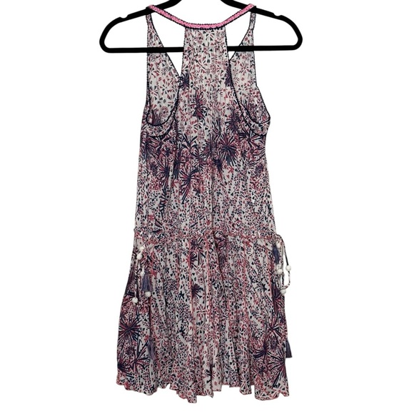 Poupette St. Barth Nola Mini Dress Size Small Pink White Navy - Picture 12 of 15